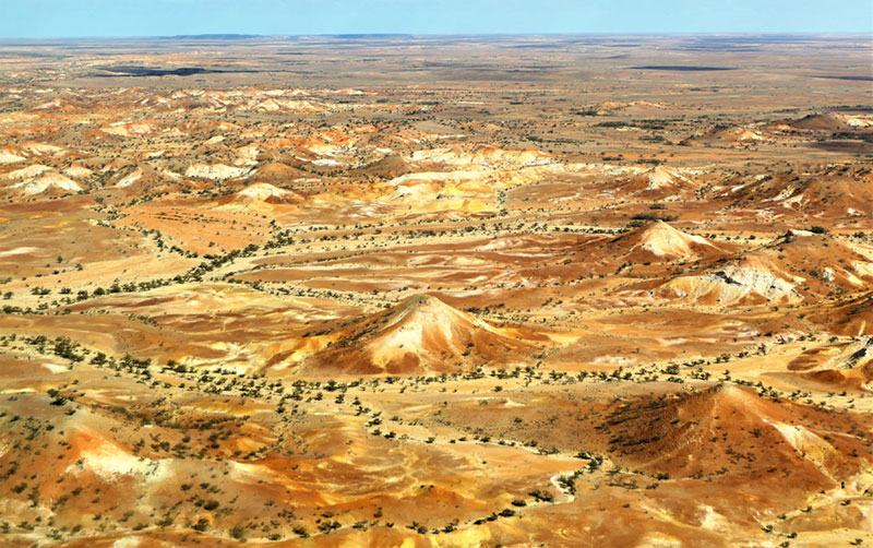 Aerial view of the South Australian outback
